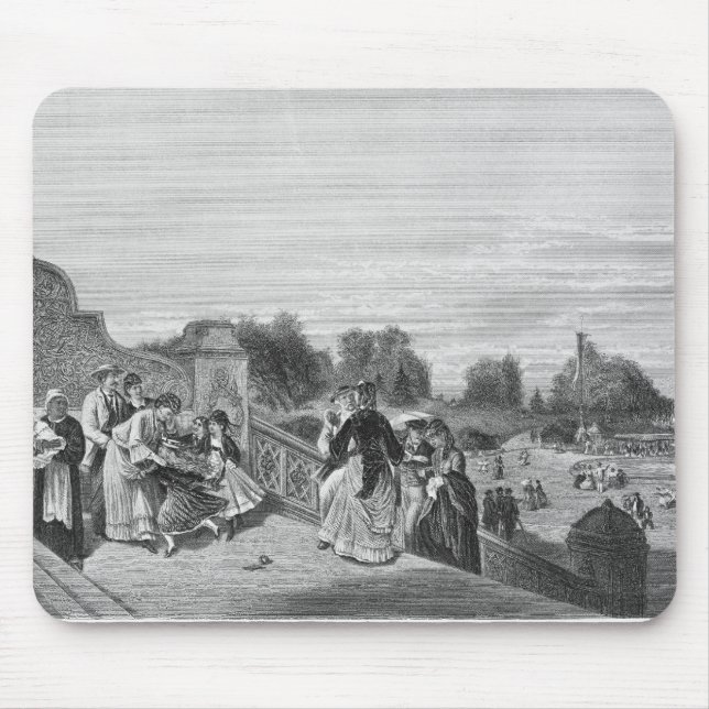 View of the Terrace, Central Park, 1872 Mouse Mat (Front)
