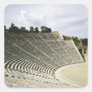 View of the theatre, c.360 BC Square Sticker