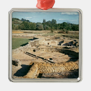 View of the thermal baths metal tree decoration