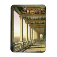 View of the third floor Loggia at the Vatican, wit
