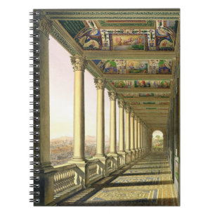 View of the third floor Loggia at the Vatican, wit Notebook