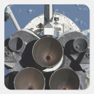 View of the three main engines square sticker