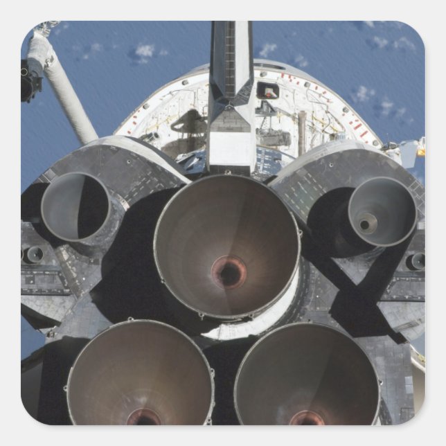 View of the three main engines square sticker (Front)