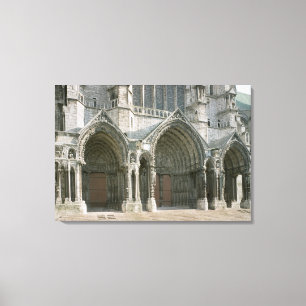 View of the three portals of the north transept (p canvas print
