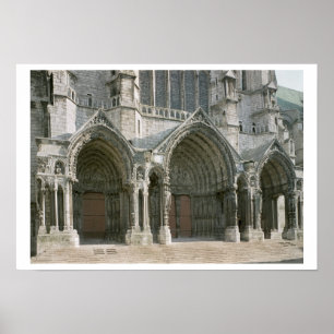 View of the three portals of the north transept (p poster