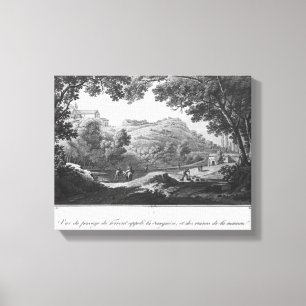 View of the torrent known as La Sanguese Canvas Print
