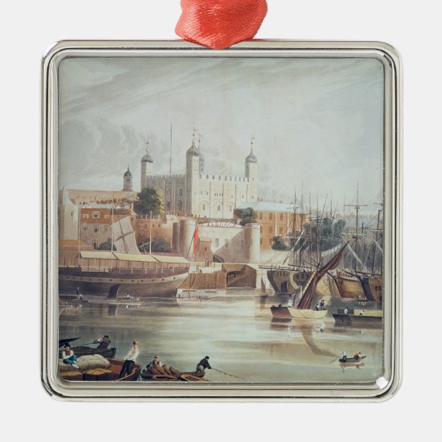 View of the Tower of London Metal Tree Decoration (Front)
