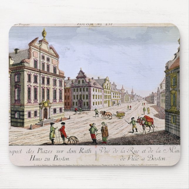 View of the Town Hall, Boston Mouse Mat (Front)