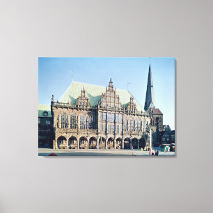 View of the Town Hall, built 1405-09 Canvas Print