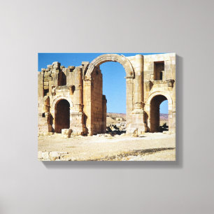 View of the Triumphal Arch, built c.129 AD Canvas Print