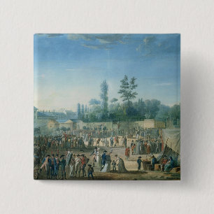 View of the Tuileries 15 Cm Square Badge