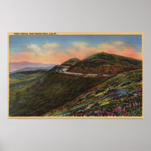 View of the Twin Peaks & Highway Poster