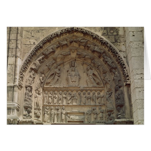 View of the tympanum depicting the Madonna (Front Horizontal)