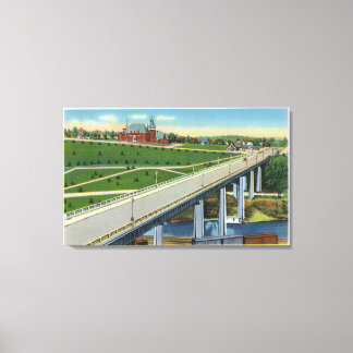 View of the Viaduct and Exterior of the Armoury Canvas Print