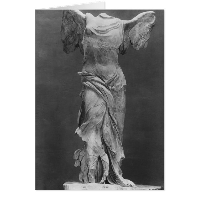 View of the Victory Samothrace in Louvre museum (Front)