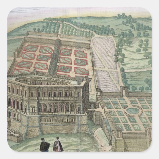 View of the Villa Farnese and the Gardens, from 'C Square Sticker (Front)