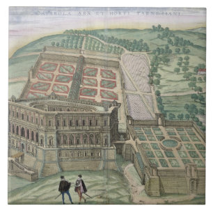 View of the Villa Farnese and the Gardens, from 'C Tile