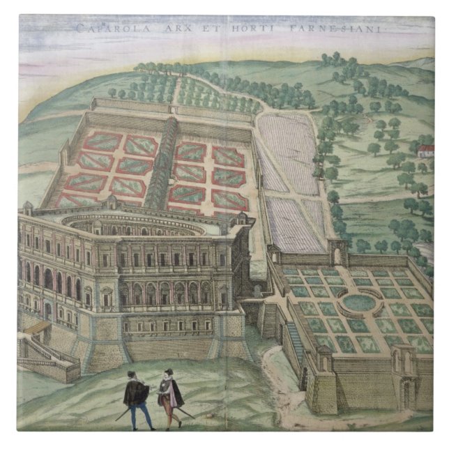 View of the Villa Farnese and the Gardens, from 'C Tile (Front)
