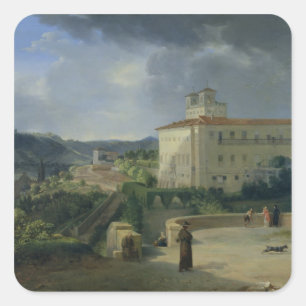 View of the Villa Medici, Rome, 1813 Square Sticker