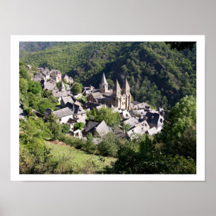 View of the village and the Church of St. Foy (pho Poster