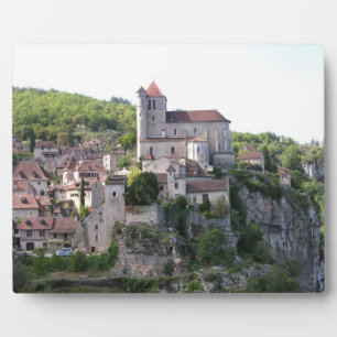 View of the village and the church (photo) 3 plaque