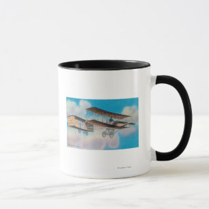 View of the Voisin BiplaneFrance Mug