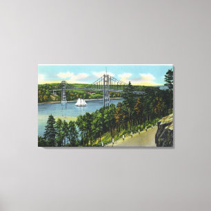 View of the Waldo-Hancock Bridge Canvas Print