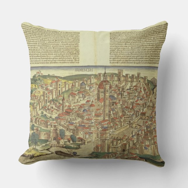 View of the walled city of Florence, from the Nure Cushion (Front)