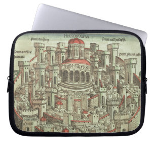 View of the walled city of Jerusalem showing the T Laptop Sleeve