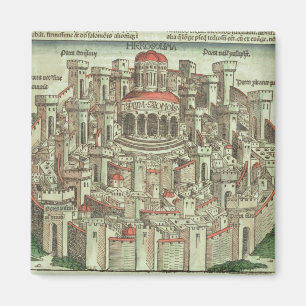 View of the walled city of Jerusalem showing the T Magnet