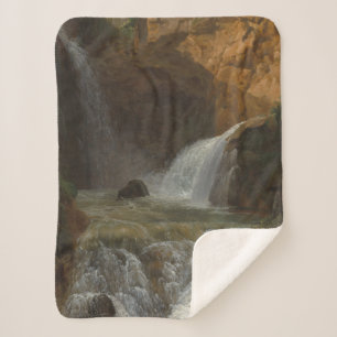 View of the Waterfalls at Tivoli (by Bidauld) Sherpa Blanket