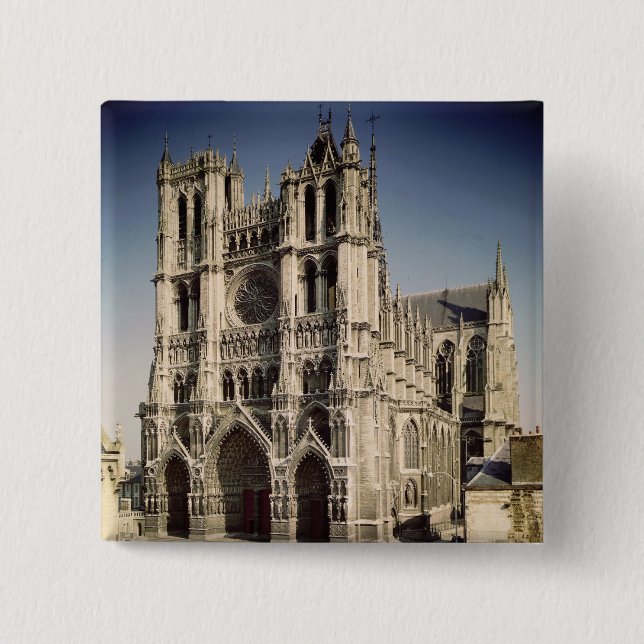 View of the West Facade, c.1220-70 15 Cm Square Badge (Front)