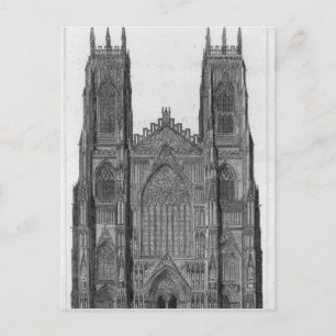 View of the West Front of York Cathedral Postcard