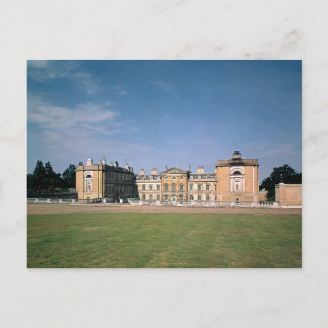 View of the west front, rebuilt 1746-61 postcard (Front)