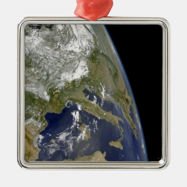 View of the western Mediterranean Metal Tree Decoration (Front)