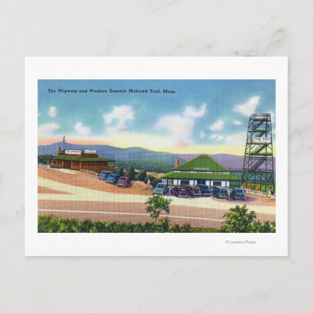 View of the Wigwam and Western Summit Postcard (Front)