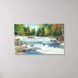 View of the Wild Cat River and Jackson Falls Canvas Print