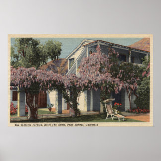 View of the Wisteria Pergola, Oasis Hotel Poster
