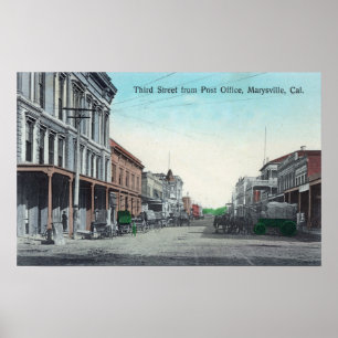 View of Third Street from the Post Office Poster
