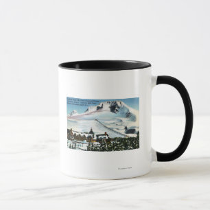 View of Timberline Lodge, Mt Hood in Winter Mug