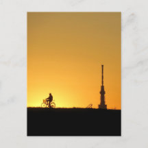 View of Tokyo Skytree: Edogawa Riverbank Postcard