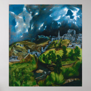 View of Toledo by El Greco (1599) Poster