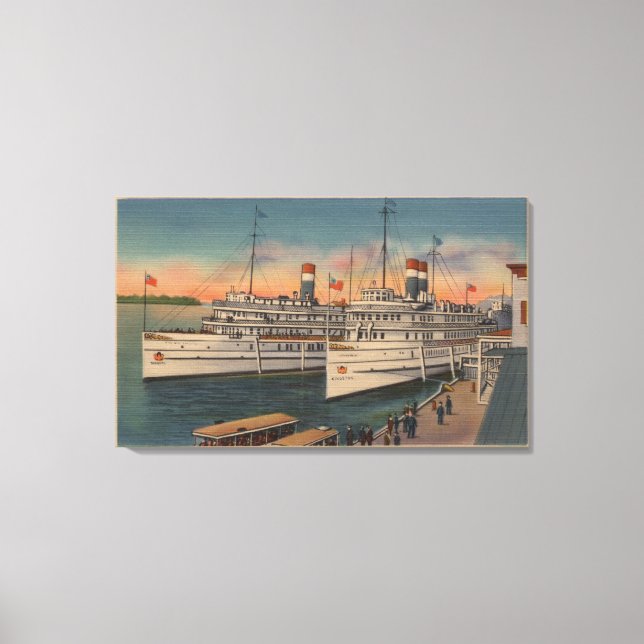 View of Toronto & Kingston on St. Lawrence River Canvas Print (Front)