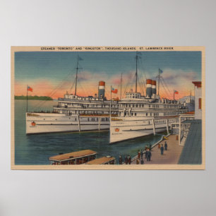 View of Toronto & Kingston on St. Lawrence River Poster