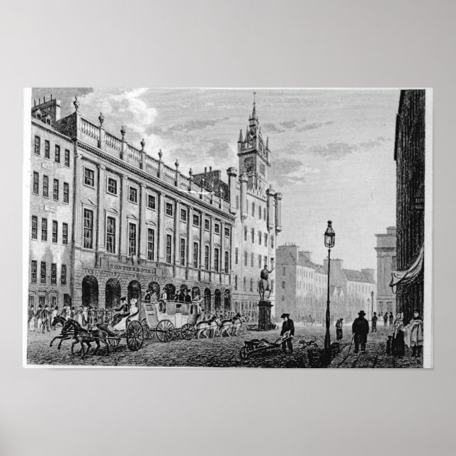 View of Town Hall, Exchange, Glasgow Poster (Front)