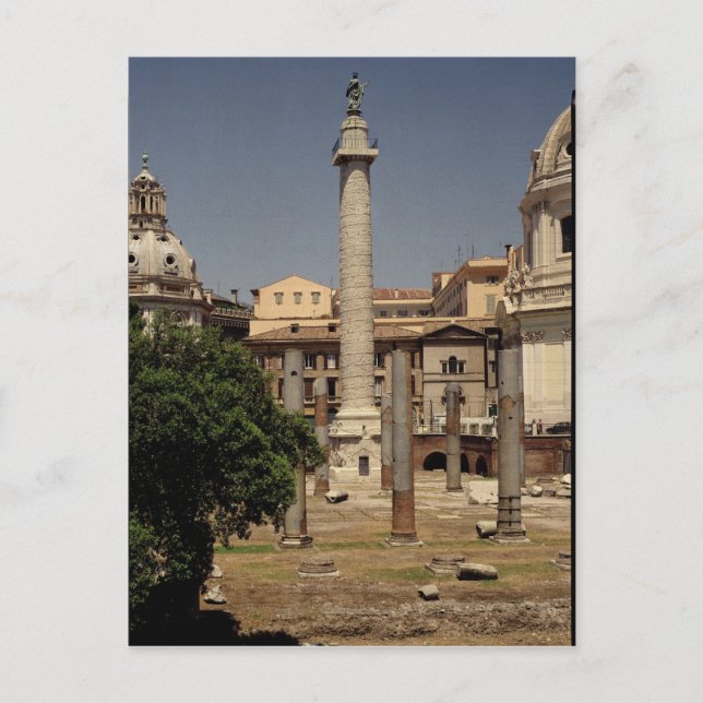 View of Trajan's Column, 113 AD Postcard (Front)