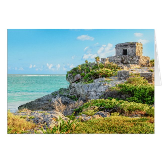 View Of Tulum Ruins, God Of Winds Temple, Mexico (Front Horizontal)