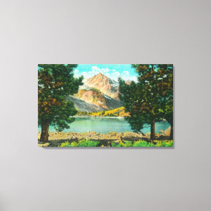 View of Twin Lakes near Bridgeport Canvas Print