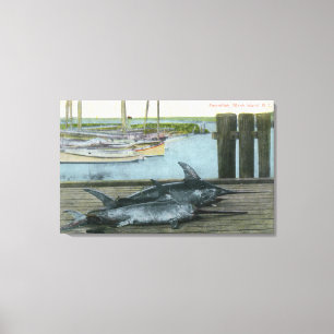 View of Two Swordfish Canvas Print