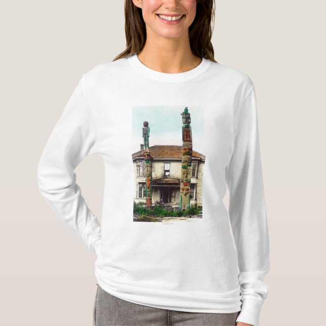 View of Two TotempolesWrangell, AK T-Shirt (Front)